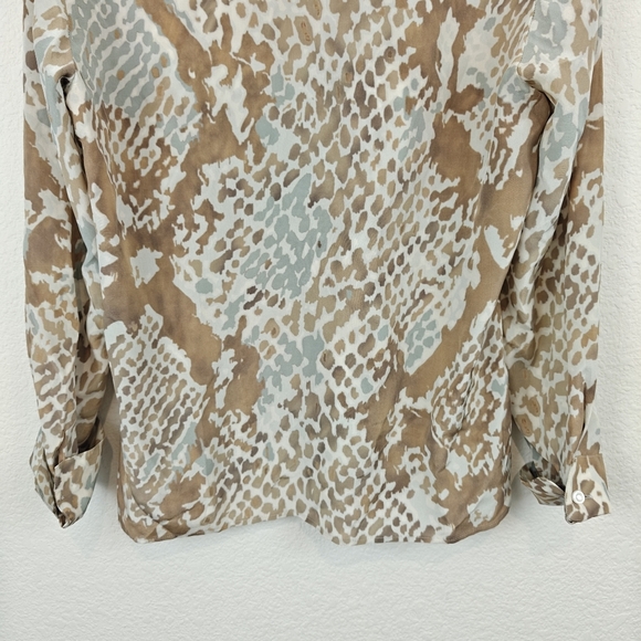 Escada Blouse Size Small Neiman Marcus 100% Silk Ruffle Career Work Art To Wear - Picture 12 of 13